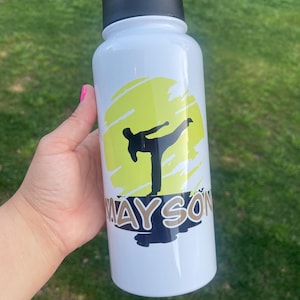 Water bottle for martial arts, karate water bottle, Personalized water bottle Karate. Karate. Martial arts gift
