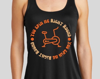 Funny Cycling Tank Top: Spin Class Racerback