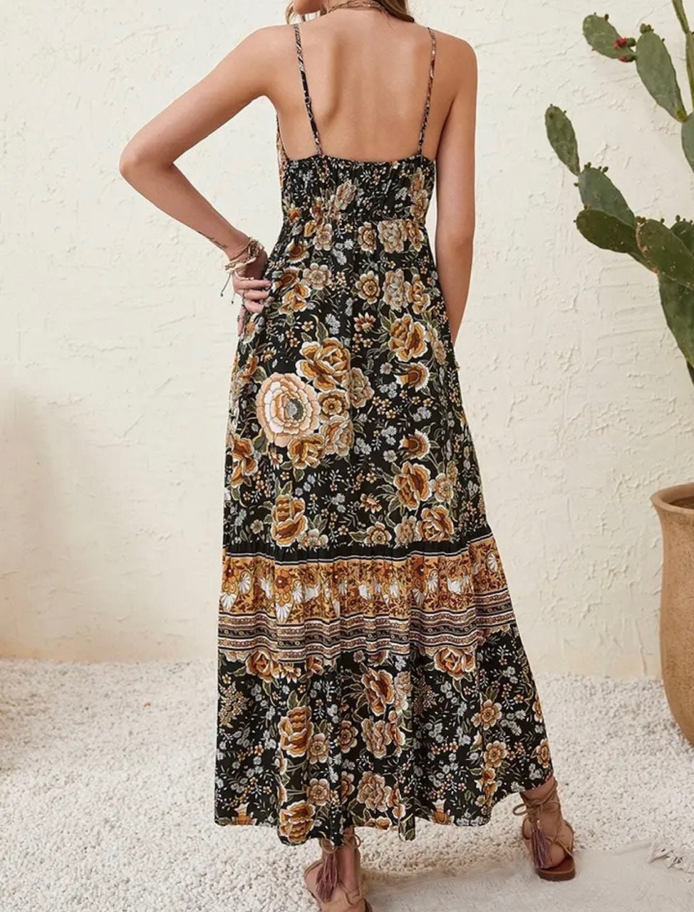Summer Vintage Maxi Dress Festival Dress Boho Maxi Dress Etsy