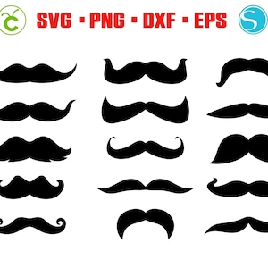 Mustache SVG Bundle, Moustache svg Vector, Mustache cut SVG for Cricut, Mustache PNG clipart Mustache clipart svg Mustache Silhouette
