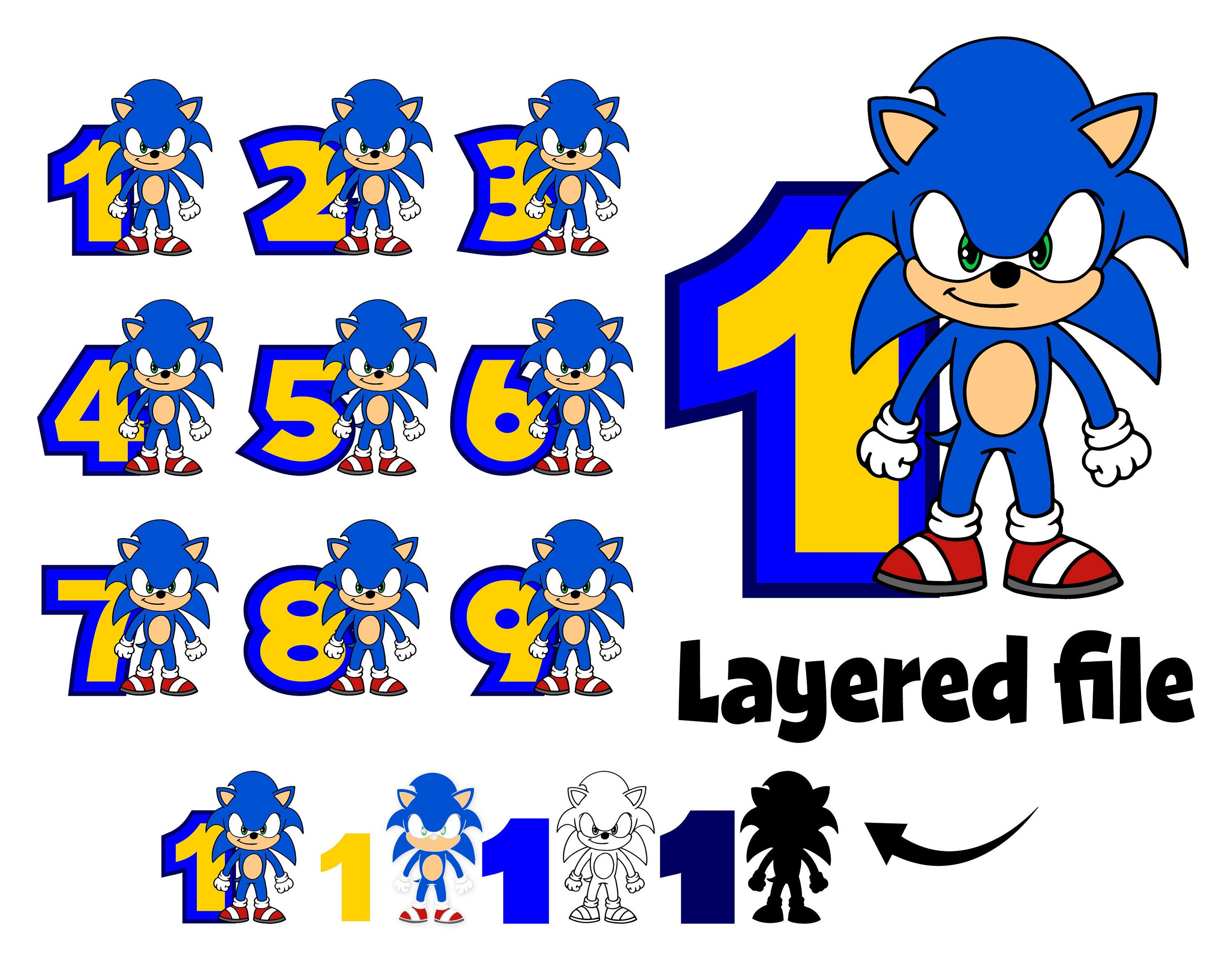 Custom Sonic Birthday Shirt Print Name And Age Png Design Classic T-Shirt -  TourBandTees