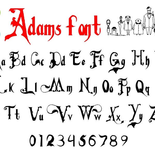 Addams Family Font SVG, Wednesday Addams letters Svg, Wednesday letters SVG, Wednesday Addams Shirt Diy, Wednesday Shirt Svg Wednesday font