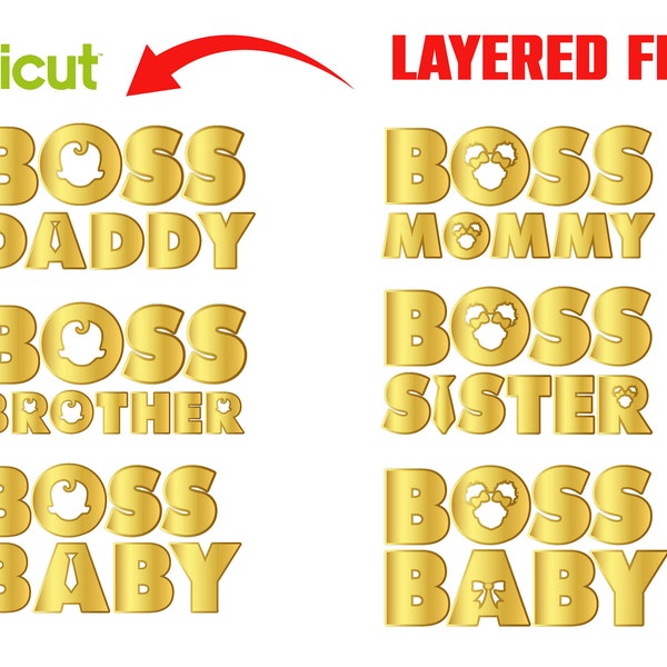 Gold Boss Family Shirt Diy Baby Gold Boss Svg Cricut Clipart Baby Gold Boss Png Print Birthday shirt svg Baby shirt Png Boss Mom Shirt Svg