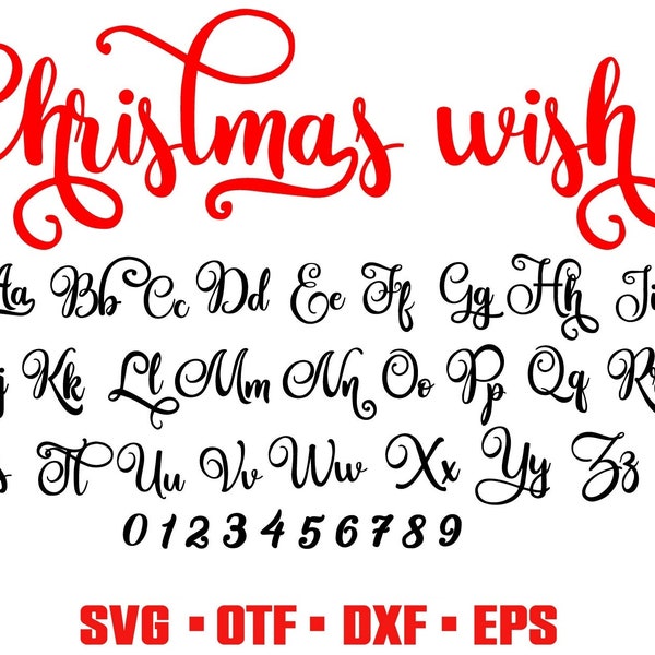 Christmas Font - Etsy