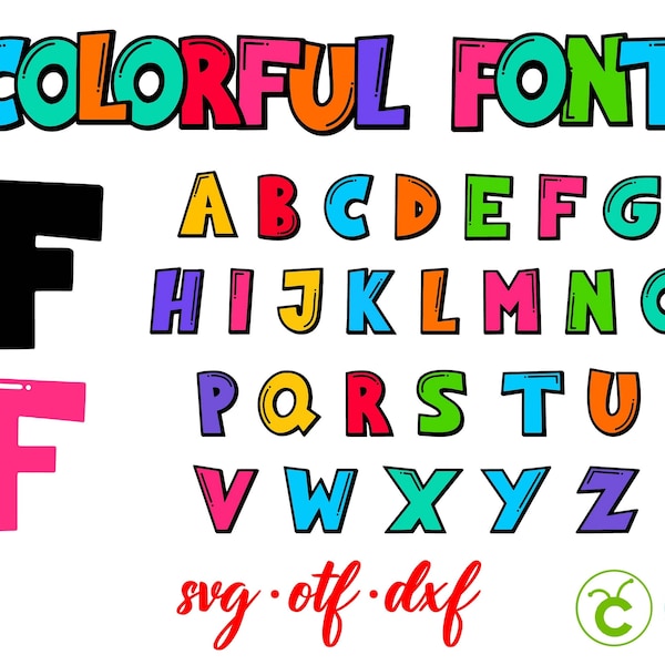 Baby Letters SVG, Baby Font OTF, Colorful Font Svg, Colorful Letters svg, Kids font Svg Cricut Birthday letters svg, Baby Birthday Shirt Diy