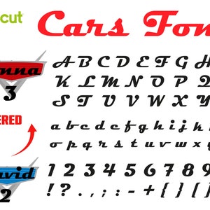 Cars Letters SVG, Cars font Otf, Baby Shirt diy Personalized logo Car SVG letters Cricut Svg Cutting Letters svg Birthday font svg Baby font