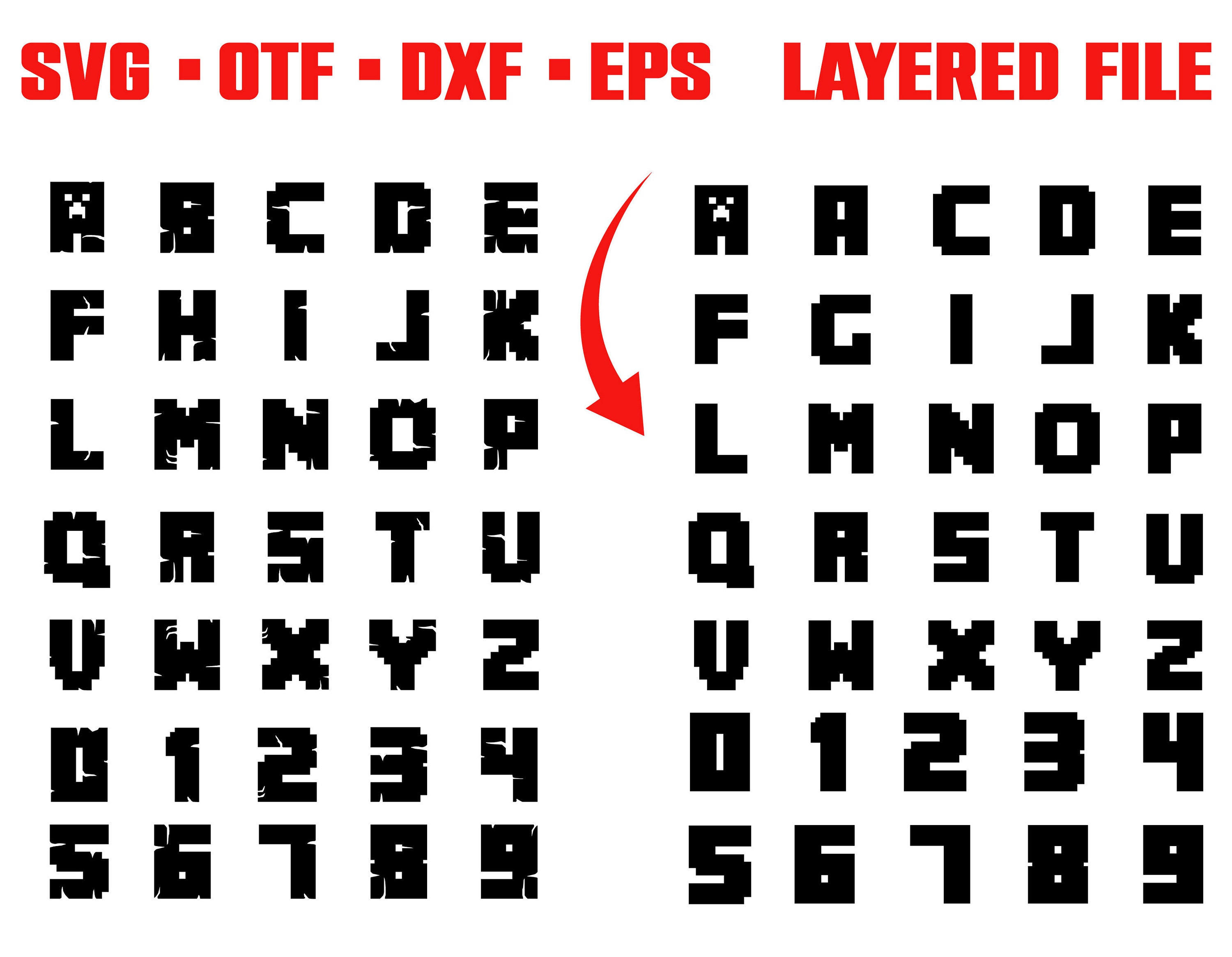 Gamer Svg Letters Cricut font svg Game Font OTF Baby font Letters Svg