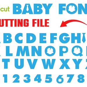 Baby lettertype OTF Baby Svg Letters Cricut lettertype svg Boss Boy Baby lettertype Letters Svg Cricut Letters Boy Baby shirt DIY svg Boss Svg Verjaardag lettertype