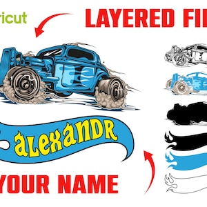 Hot Cars Svg, Personalizza logo Svg Cricut, Hot Cars Svg Cricut, Camicia personalizzata per bambini Diy Svg, Camicia di compleanno Png, Camicia per bambini DIY, Car Svg