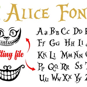 Alice Font SVG, Wonderland letters Svg, Baby letters SVG, Baby Shirt Diy SVG, Wonderland Shirt Svg, Wonderland font Svg, Wonderland Logo svg