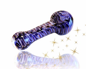 Blue Glass Pipe: Handmade Collectible American Glassware Made in New York