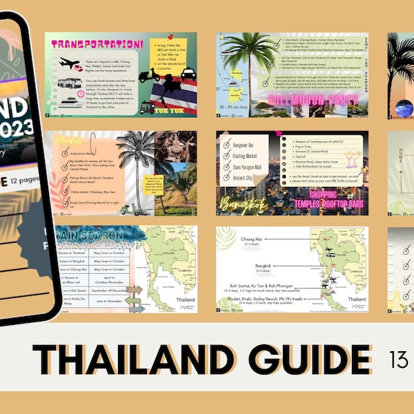 THAILAND GUIDE I Digital Product I Travel Guide I Thailand Itinerary