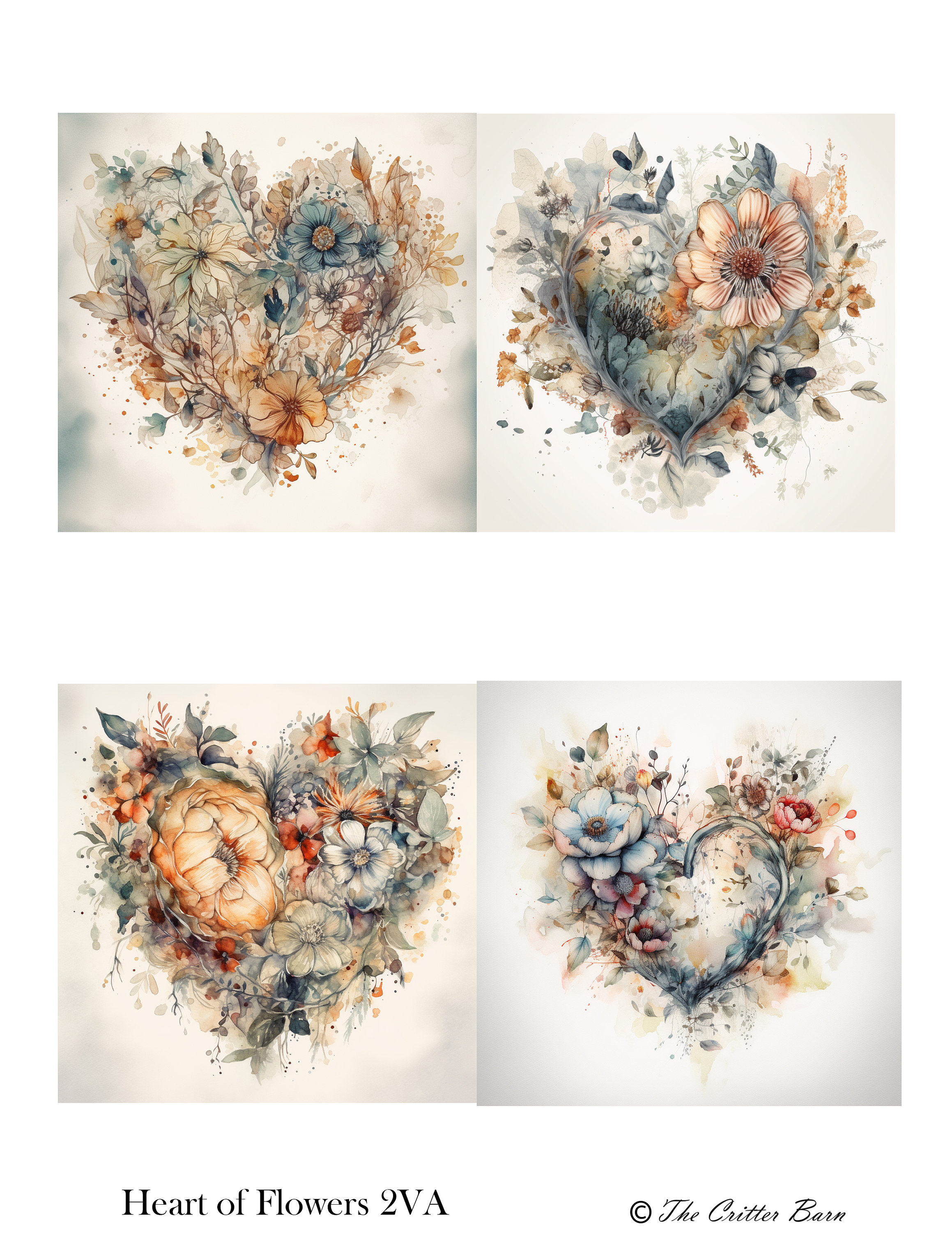 A4 Decoupage Rice Paper Heart of Flowers 2 Etsy Canada