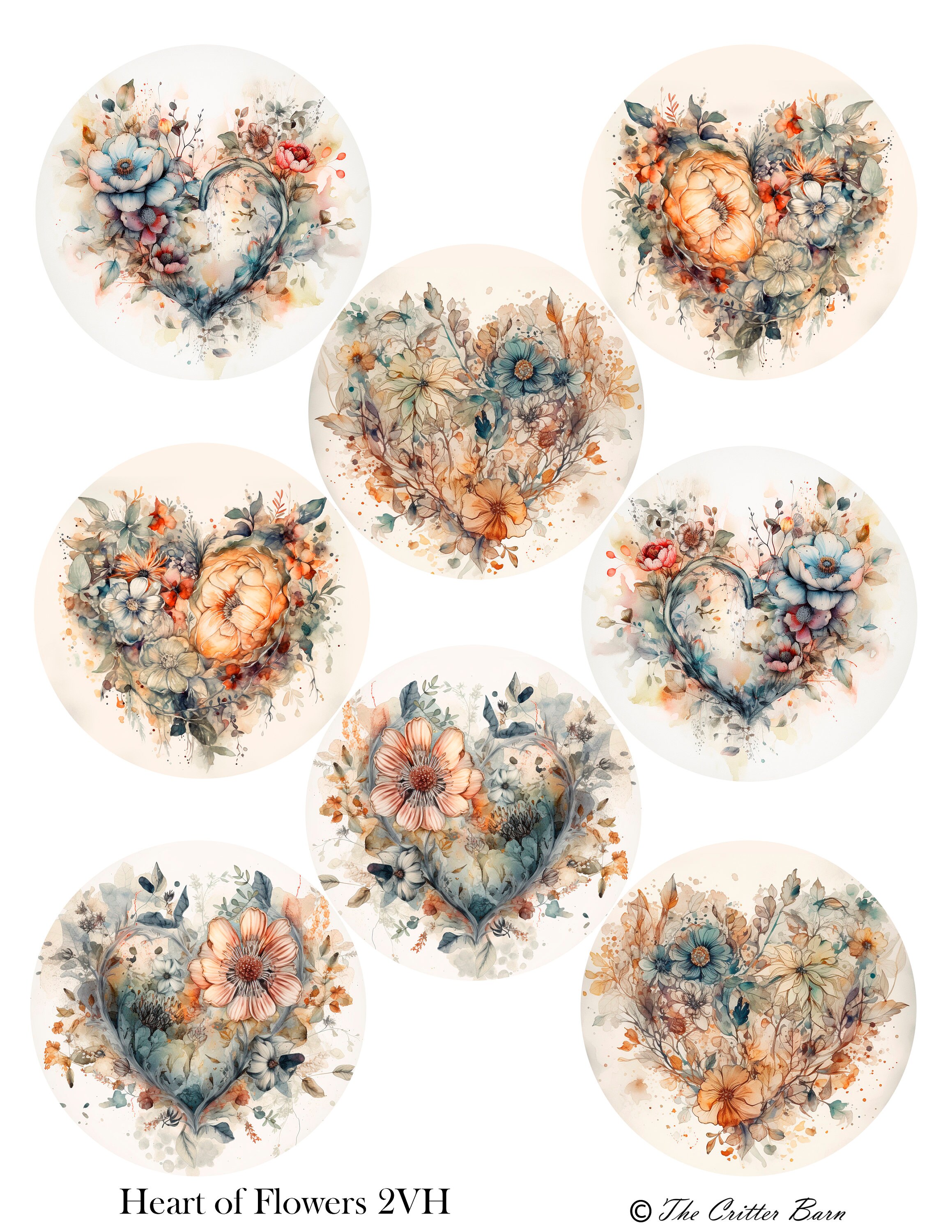 A4 Decoupage Rice Paper Heart of Flowers 2 Etsy Canada