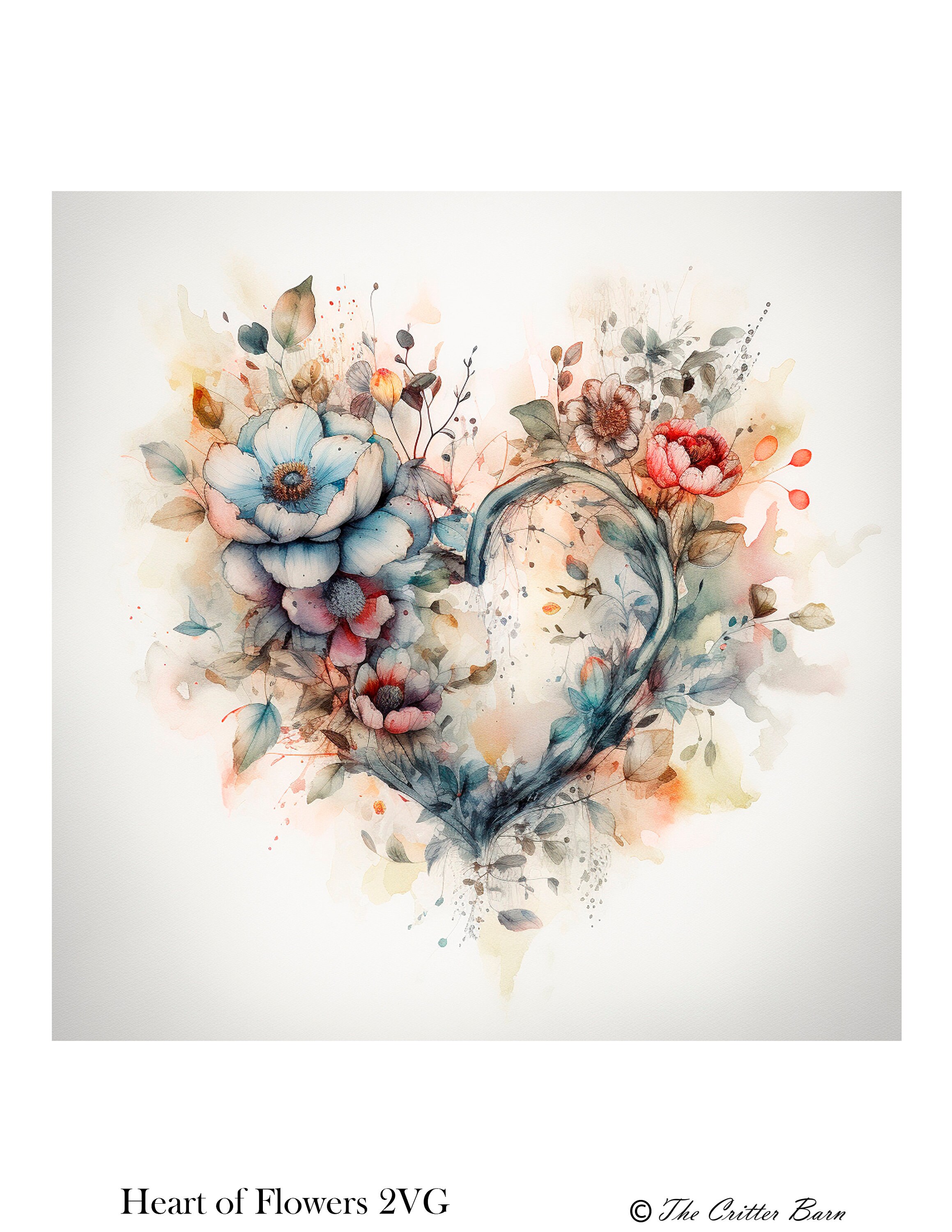 A4 Decoupage Rice Paper Heart of Flowers 2 Etsy Canada