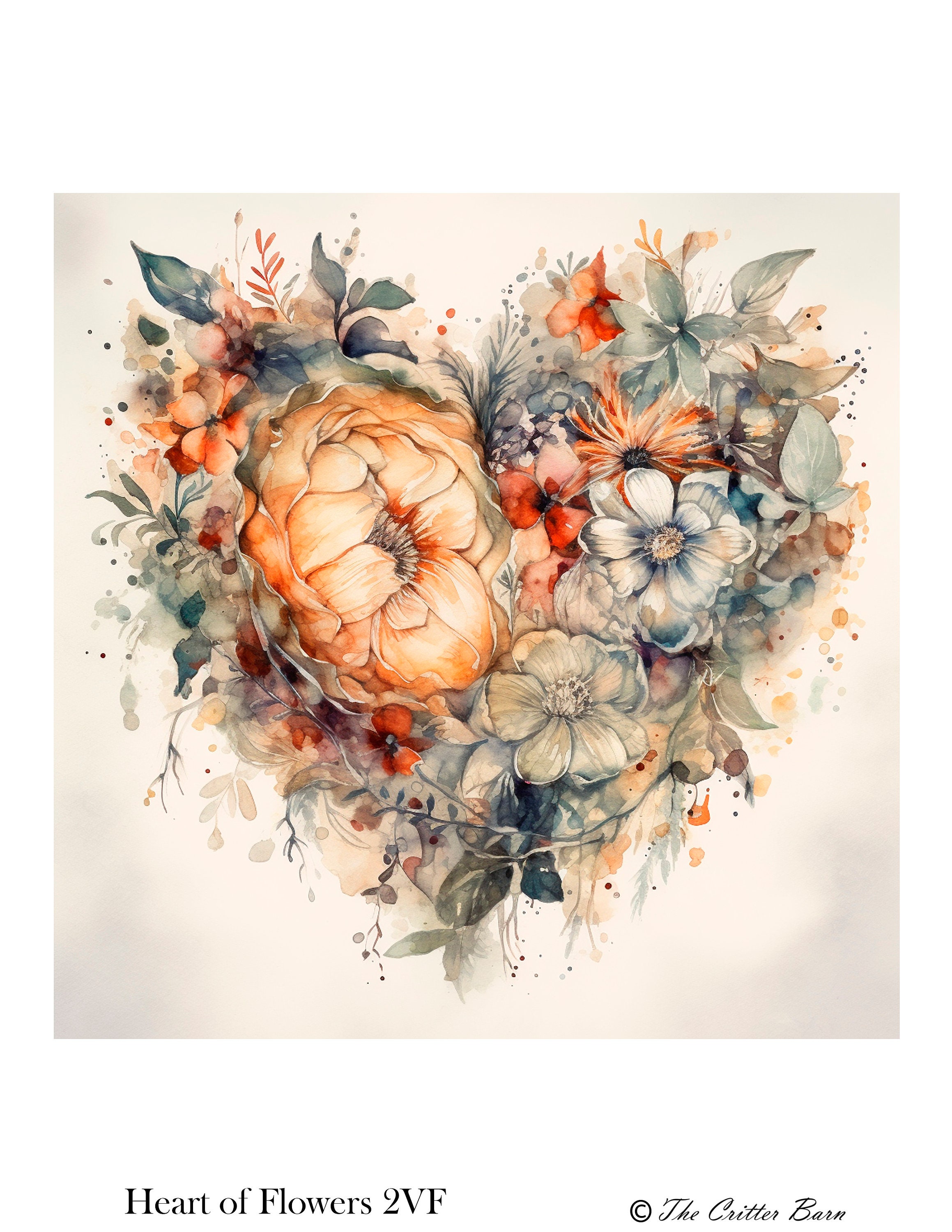 A4 Decoupage Rice Paper Heart of Flowers 2 Etsy Canada