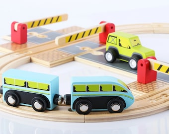 Wooden Toys Train Set Push Toys - Toddler Toy - Montessori Gifts for Kids