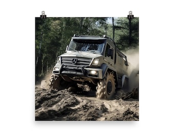 Mog in the Bog | Unimog Offroad Mercedes in Agness, OR | Poster | Wall Art | LIMITED QTY | Free Shipping