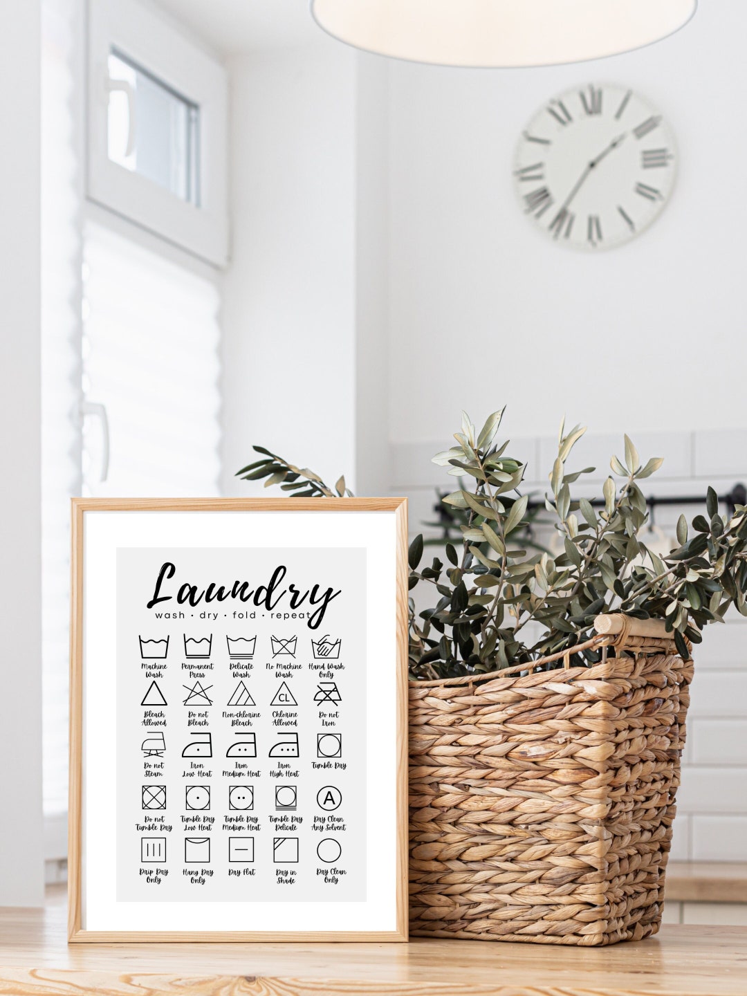 Laundry Symbols//laundry Room//wall Art//digital Download//minimalist ...