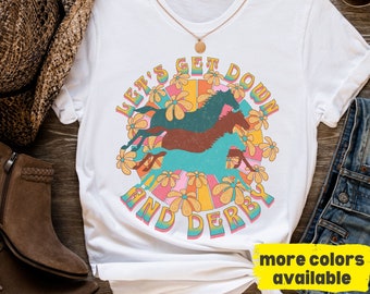 Horse Racing Derby shirt, 1st Saturday In May, Mint Juleps and Derby, Groovy Horse Racing, Betting and Bourbon shirt, Big Hats and Horses