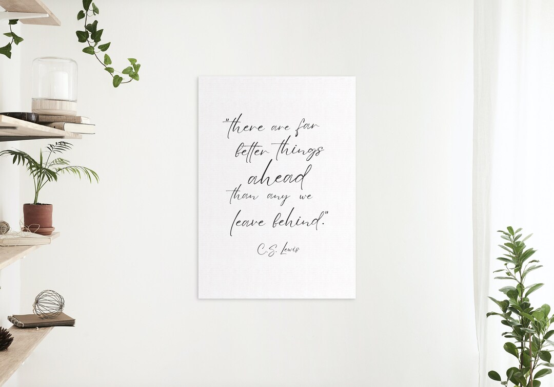 Christian Quote Wall Art. Hand Lettered Religious Home Décor. C.S