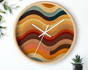 Boho Pattern Wall Clock, Boho Wall Clock, Boho Pattern, Bohemian Wall Clock, Bohemian Clock, Maximalist Boho, Boho Wallpaper, Boho Clock