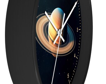 Saturn Wall Clock, Galaxy Clock, Planetary Clock, Planetarium