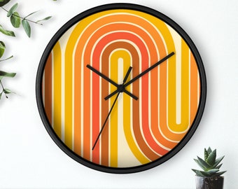 Orologio da parete minimalista, orologio da 10 pollici, orologio minimalista, orologio retrò, minimalista Mid-Century, Boho minimalista, minimalista retrò