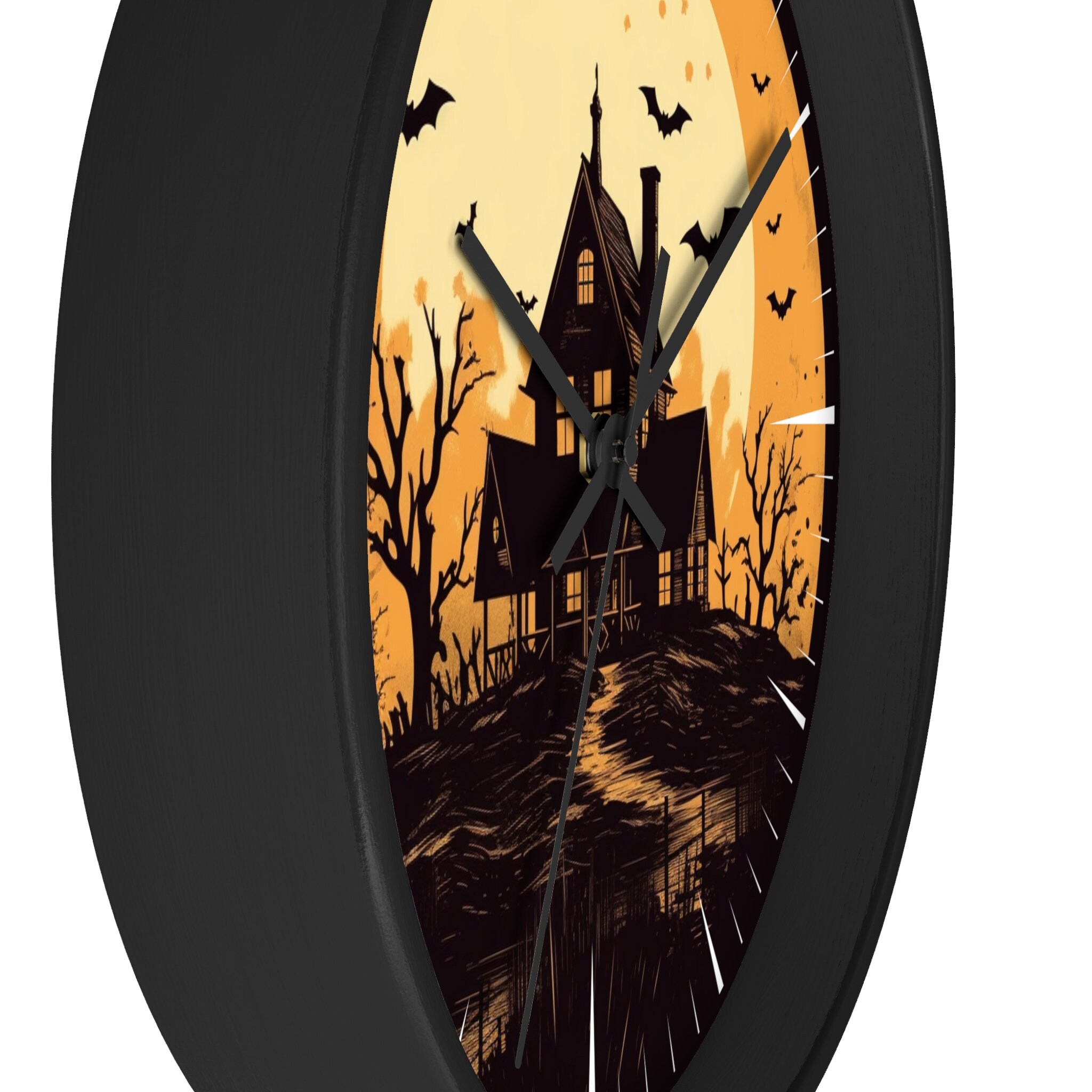 Haunted House Wall Clock, Haunted House Clock, Haunted House Décor ...