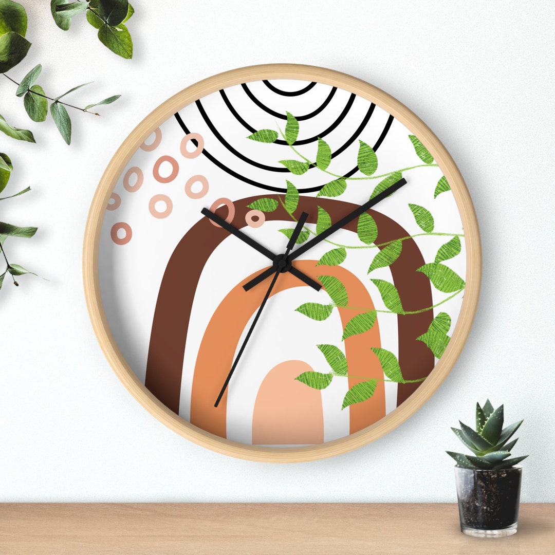 Boho Wall Clock, Maximalist Boho, Minimalist Boho, Artistic Wall Clock