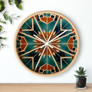 Zellige Tile Wall Clock, 10-inch Clock, Moroccan Zellige Tile, Moroccan Clock, Morocco Art, Moroccan Décor, Zellige Tile