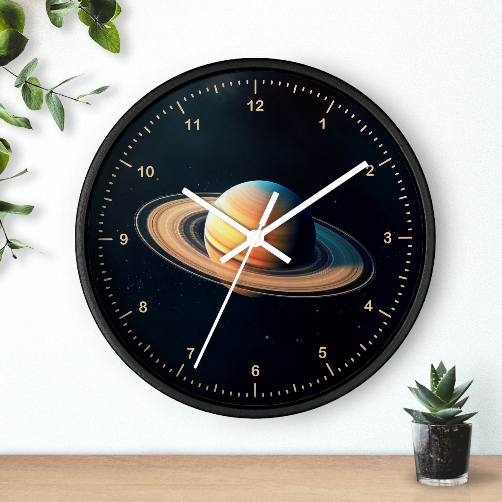 Saturn Wall Clock, Galaxy Clock, Planetary Clock, Planetarium
