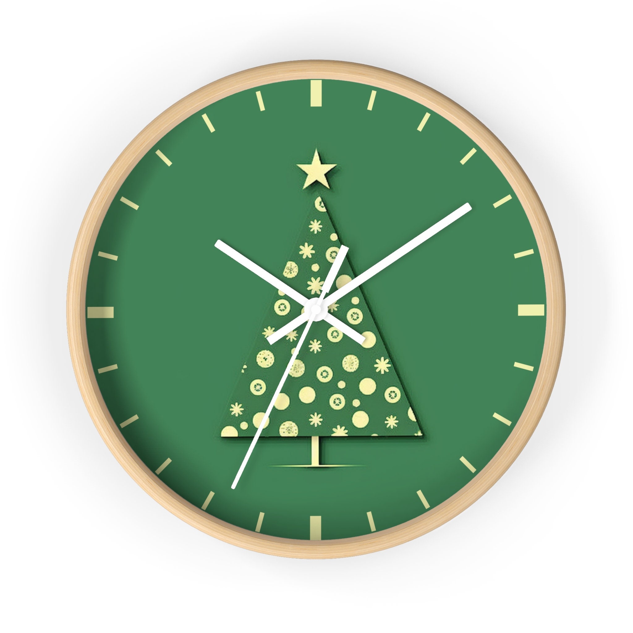 Christmas Tree Wall Clock, Christmas Clock, Clock Christmas Tree