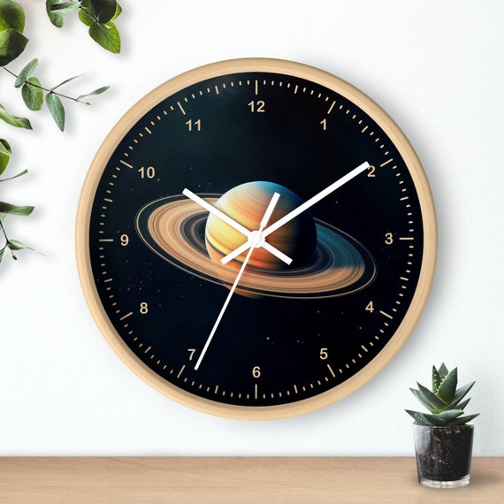 Saturn Wall Clock, Galaxy Clock, Planetary Clock, Planetarium