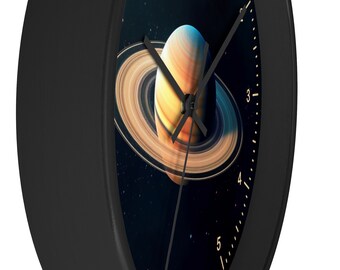 Saturn Wall Clock, Galaxy Clock, Planetary Clock, Planetarium