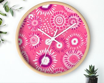 Boho Pattern Wall Clock, Boho Wall Clock, Boho Pattern, Bohemian Wall Clock, Bohemian Clock, Maximalist Boho, Boho Wallpaper, Boho Clock