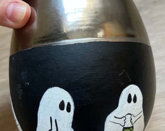 Maceta de Halloween pintada a mano