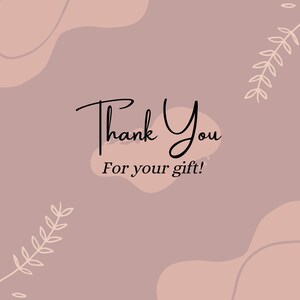 Thank you card digital download - to be personalised