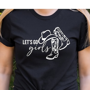 Let&#39;s Go Girls Western Graphic Tee - Trendy Howdy Shirt