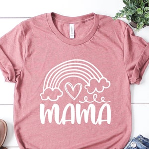 Rainbow Mama Shirt: Blessed Mom Graphic Tee