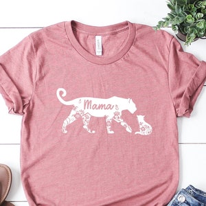 Floral Leopard Mama Shirt: Cheetah Mom Gift