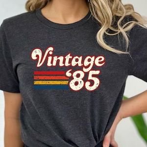 40th Birthday Retro Shirt,1985 Vintage Birthday Shirt,40th Birthday Shirt,Retro Style Birthday Tee,Forties Bday Tee For Wife Or Husband Gift