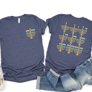 Hanukkah Shirt, Happy Hanukkah Shirt, Jewish Shirt, Holiday Hanukkah Shirt, Religious Shirt for Jewish, Menorah Shirt, Hanukkah gift