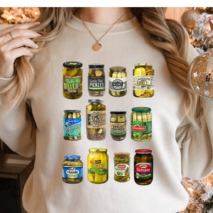 Vintage Canned Pickles Sweatshirt, Pickle Sweatshirt, Pickle Lovers Sweat, Homemade Pickles Sweatshirt, Pickle Jar Crewneck Sweatshirt