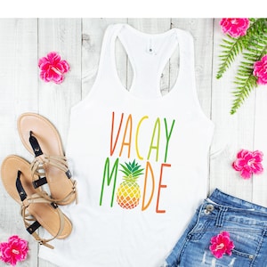 Vacay Mode Tank, Vacay Tank, Summer Tank Tops, Summer Vacation Tank, Cute Summer Tank, Sea Holiday Tank,Beach Tank, Vacay Mode Tank Top