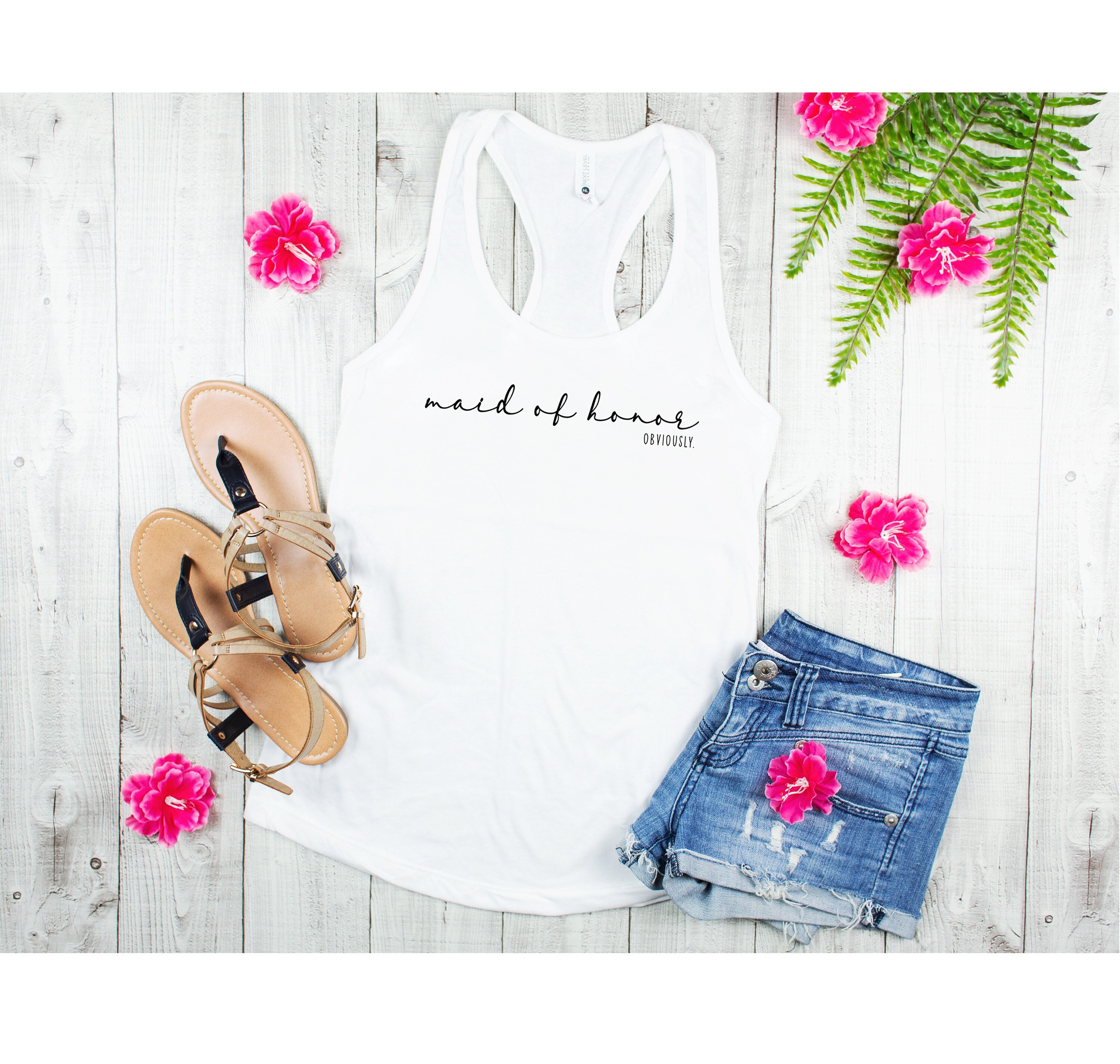Maid Of Honor Tank Top, Maid of Honor, Custom Bachelorette Tank Tops, Bridesmaid Tank Top, Matron Of Honor Tank, Bachelorette Party Favors