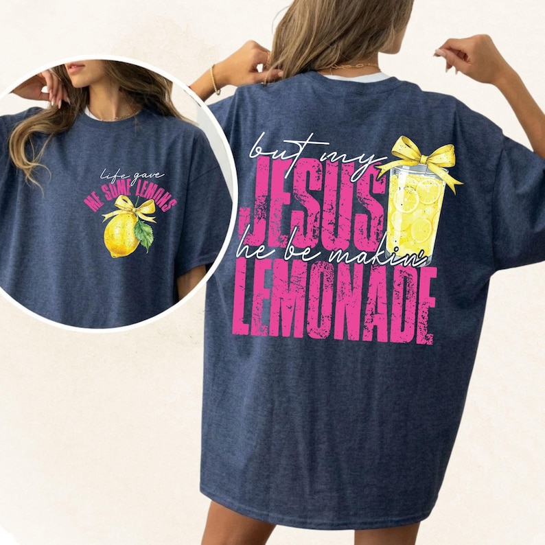 Jesus Lemonade Shirt, Life Gave Me Lemons Graphic Tee afbeelding 3