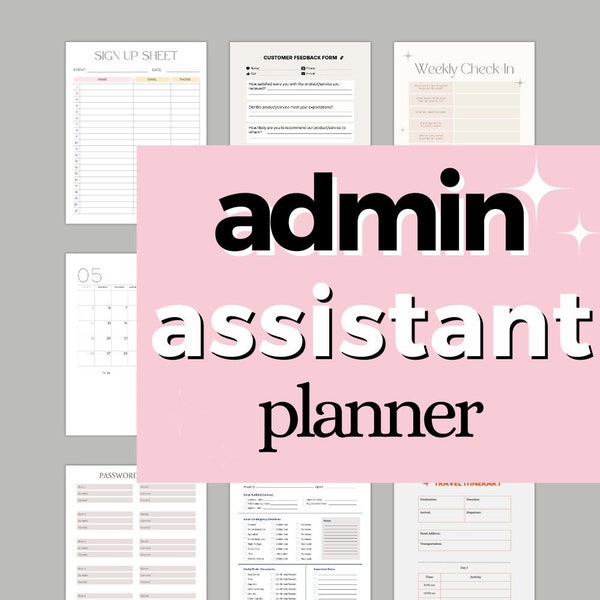 Assistant administratif organisateur planificateur organisation, calendrier, modèles de travail, notez-le
