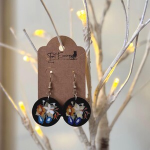 Marble Floral Charm Earrings