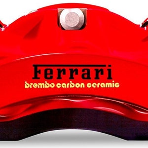 4 X Ferrari Brembo Carbon Ceramic Brake Caliper Decals Stickers 